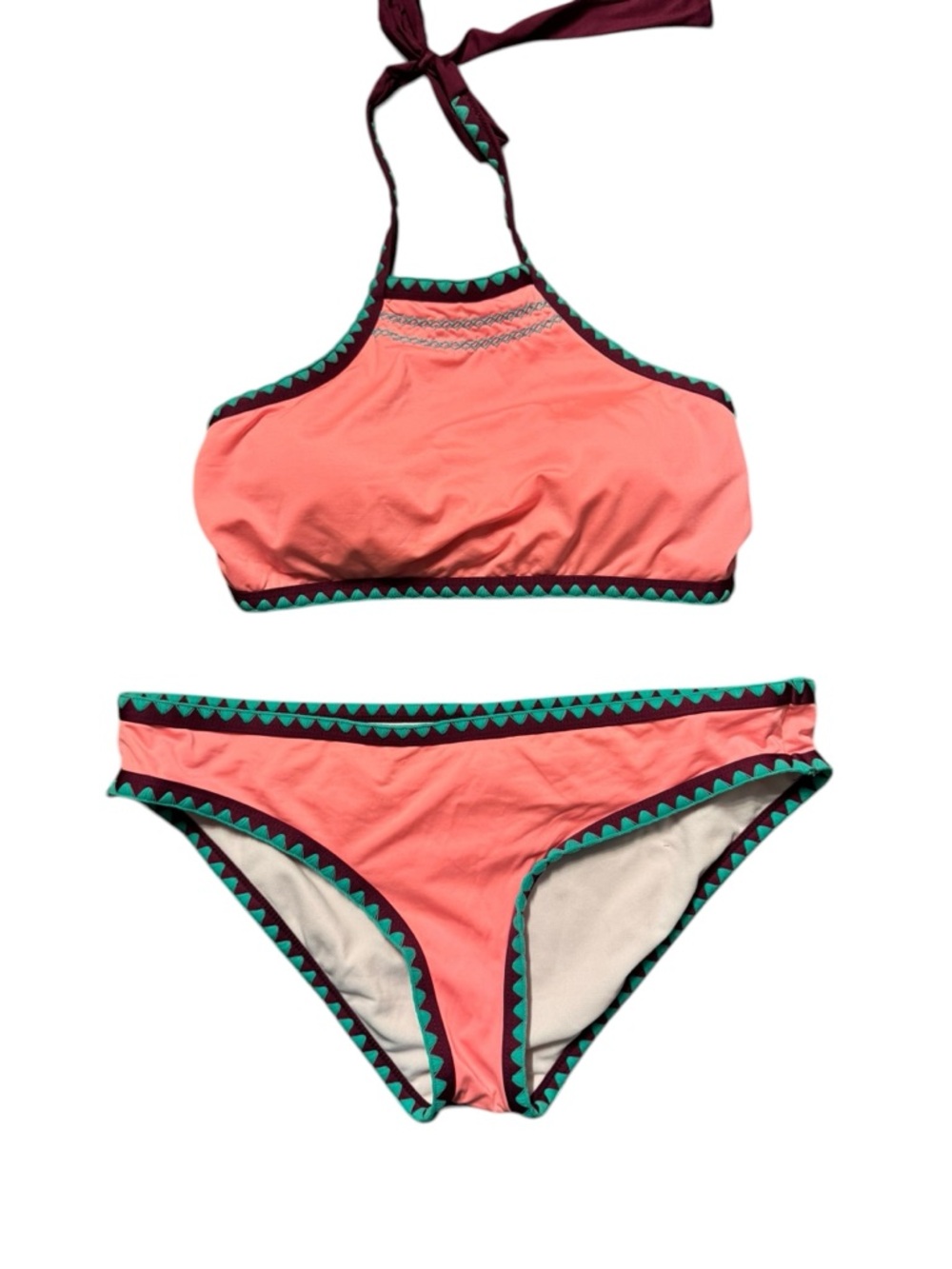 Gianni Bini Coral Bikini with Black Trim‎